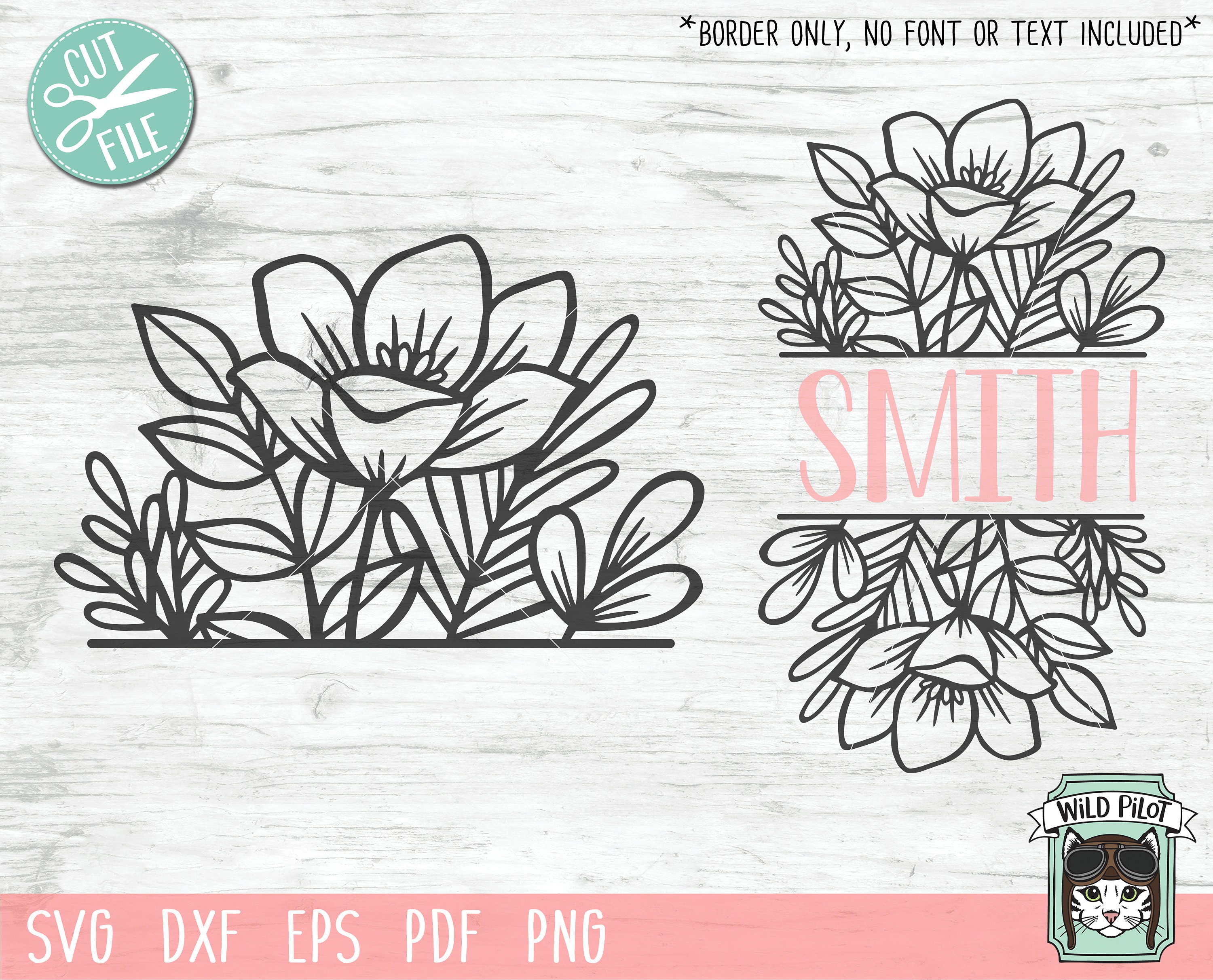 Free Free 143 Flower Split Monogram Svg SVG PNG EPS DXF File