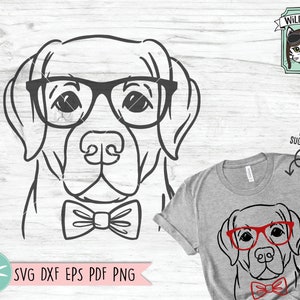 May include: Black and white line art illustration of a dog wearing glasses and a bow tie. The dog is looking directly at the viewer. The image is on a white background. The text "Wild Pilot" is in a speech bubble above the dog. The text "Design Suggestion" is in a speech bubble below the dog.
