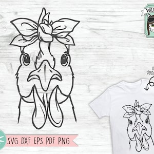Arquivo SVG de frango, Chicken Bandana SVG, Arquivo de corte Chicken Bandana, Crazy Chicken Lady svg, Arquivo de corte de frango, Arquivo Hen svg, Chicken Lover