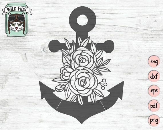 Download Anchor Svg File Anchor Cut File Anchor Floral Anchor With Etsy