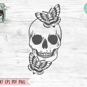 Skull SVG File, Skull Cut File, Moth Skull SVG File, Halloween svg, Mystical SVG File, Skull Clipart, Moth Skull Cut File, Witchy svg File