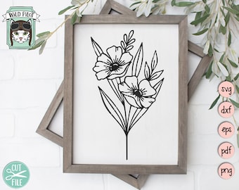 Flower SVG files, Bouquet SVG file, Bouquet of Flowers SVG, Flower cut files, Flower Cipart, Flower Bouquet, Floral Bouquet, Wedding svg