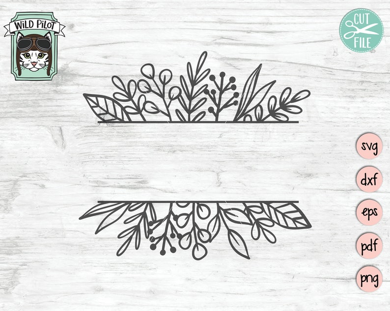Download Leaf Frame SVG file Monogram Frame Split Frame Leaf Border ...