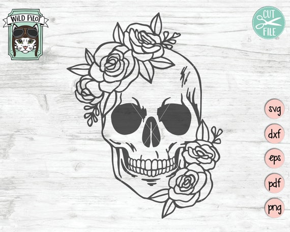 Free Free Flower Skull Svg 4 SVG PNG EPS DXF File