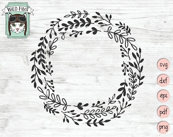Krans SVG bestand, Laurel Krans svg, Laurier blad krans clip kunst, Monogram krans vector, gesneden bestand, laurier Krans svg, Laurel svg