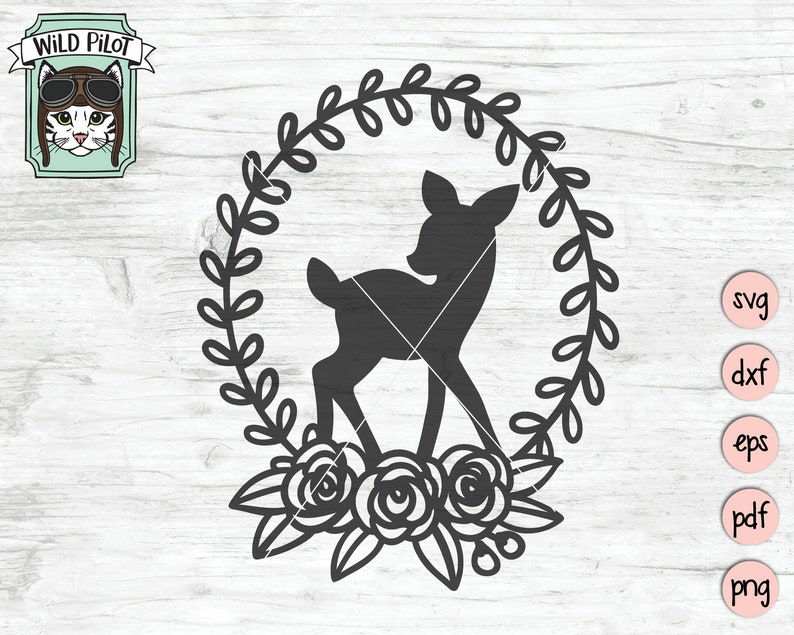 Download Deer SVG file Deer Wreath svg file Baby Deer svg Fawn Deer ...