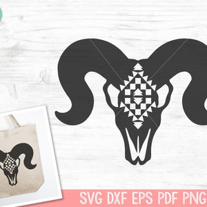 Ram Skull SVG Cut File, Ram Skull PNG, Mystical svg, Geometric svg, Ram Skull Clipart, Southwest SVG, Boho svg, Bohemian svg, Longhorn svg