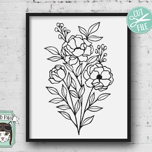 Blume SVG-Dateien, Bouquet SVG-Datei, Blumenstrauß SVG, Blume geschnitten Dateien, Blume Cipart, Blumenstrauß, Blumenstrauß, Hochzeit Svg