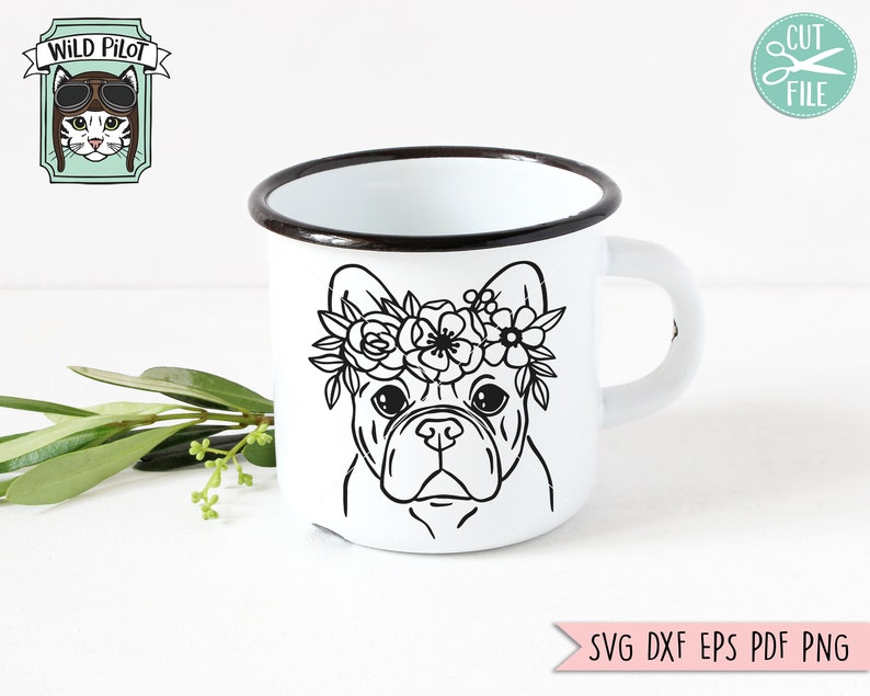Download Dog SVG Dog with Flower Crown SVG Dog cut file French | Etsy