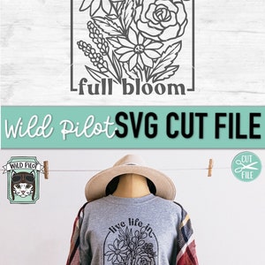 Viva a vida em plena floração SVG, arquivo PNG de citações inspiradoras, citações motivacionais, afirmações positivas, saúde mental SVG, buquê de flores imagem 4