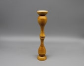 Vintage Candlestick. Old wooden candlestick. Candlestick with Carving.Handmade. Home decor.