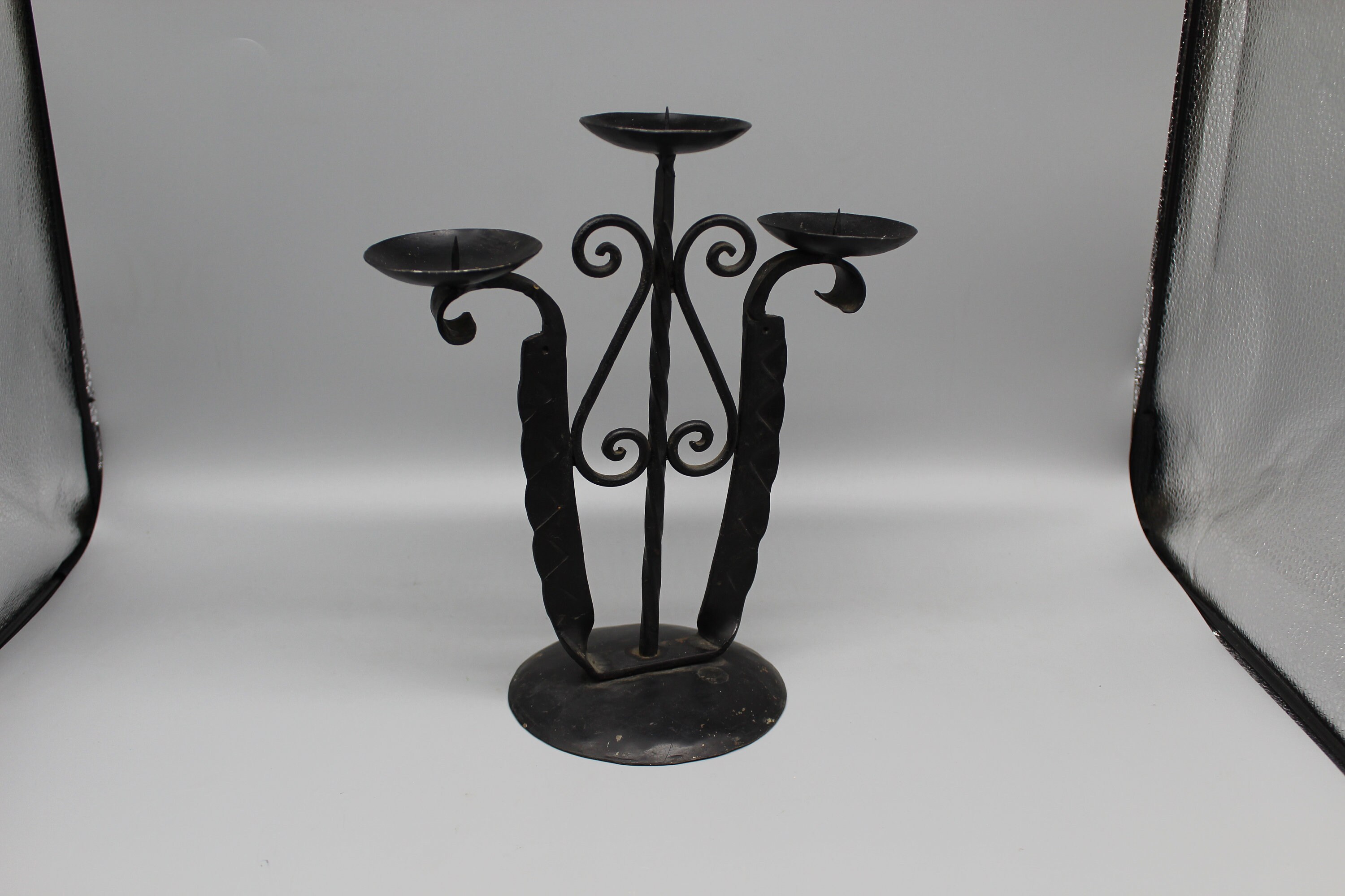 Vintage Metal Candlestick.wrought Iron Candlestick.small Metal