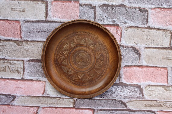 Decorative Wooden Plate. Wood-carved Plate. Wall Decor.Fine | Etsy