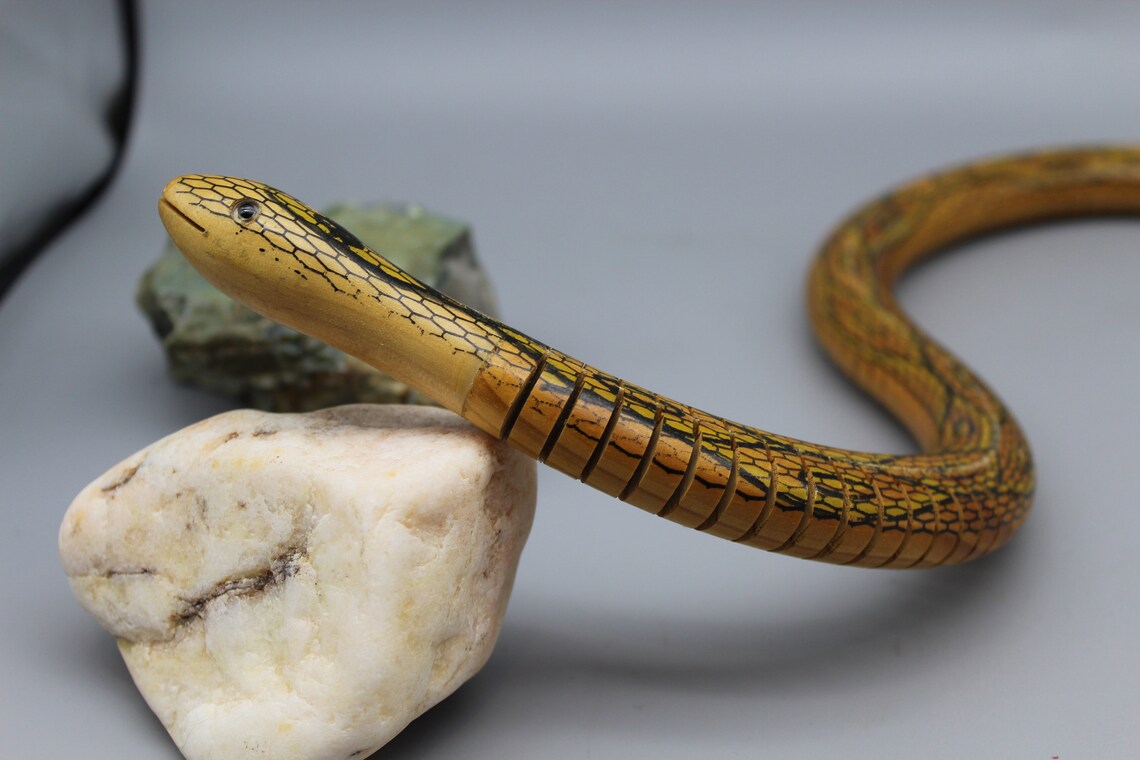 Wooden Flexible Snake.articulating Snake.handmade Wooden Etsy