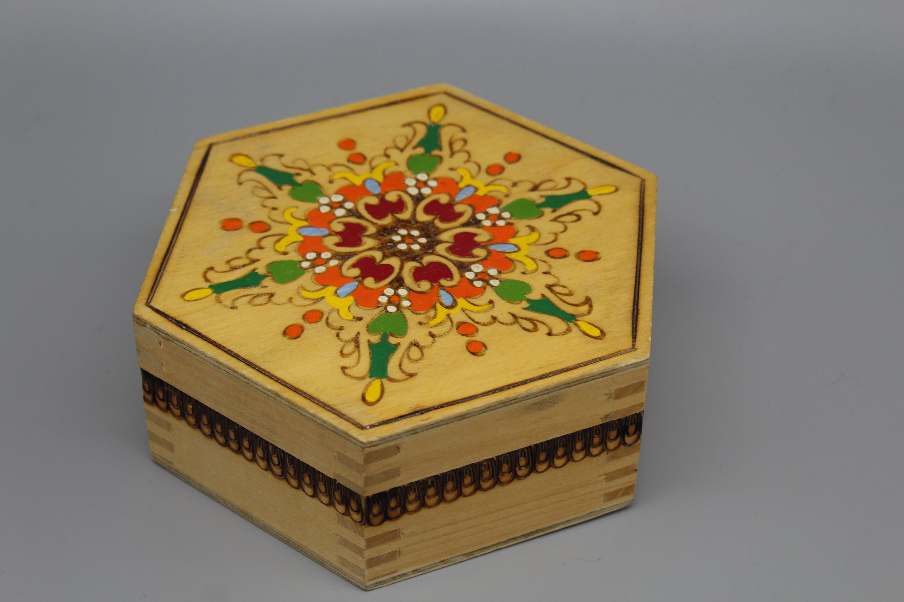 Hand Painted Box Wooden Box Vintage Keepsake Box Wooden Etsy