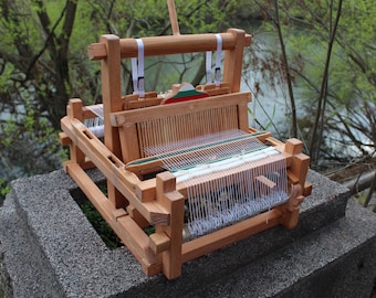 Small Loom.Mini Weaving Machine.Hand Weaving Machine.Hobby. Craft Supplies.Vintage.Wooden Loom.