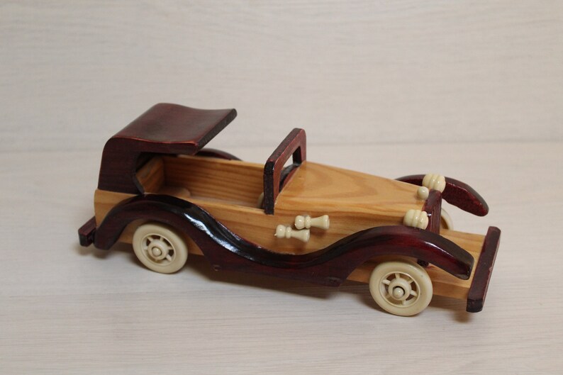 vintage wooden car
