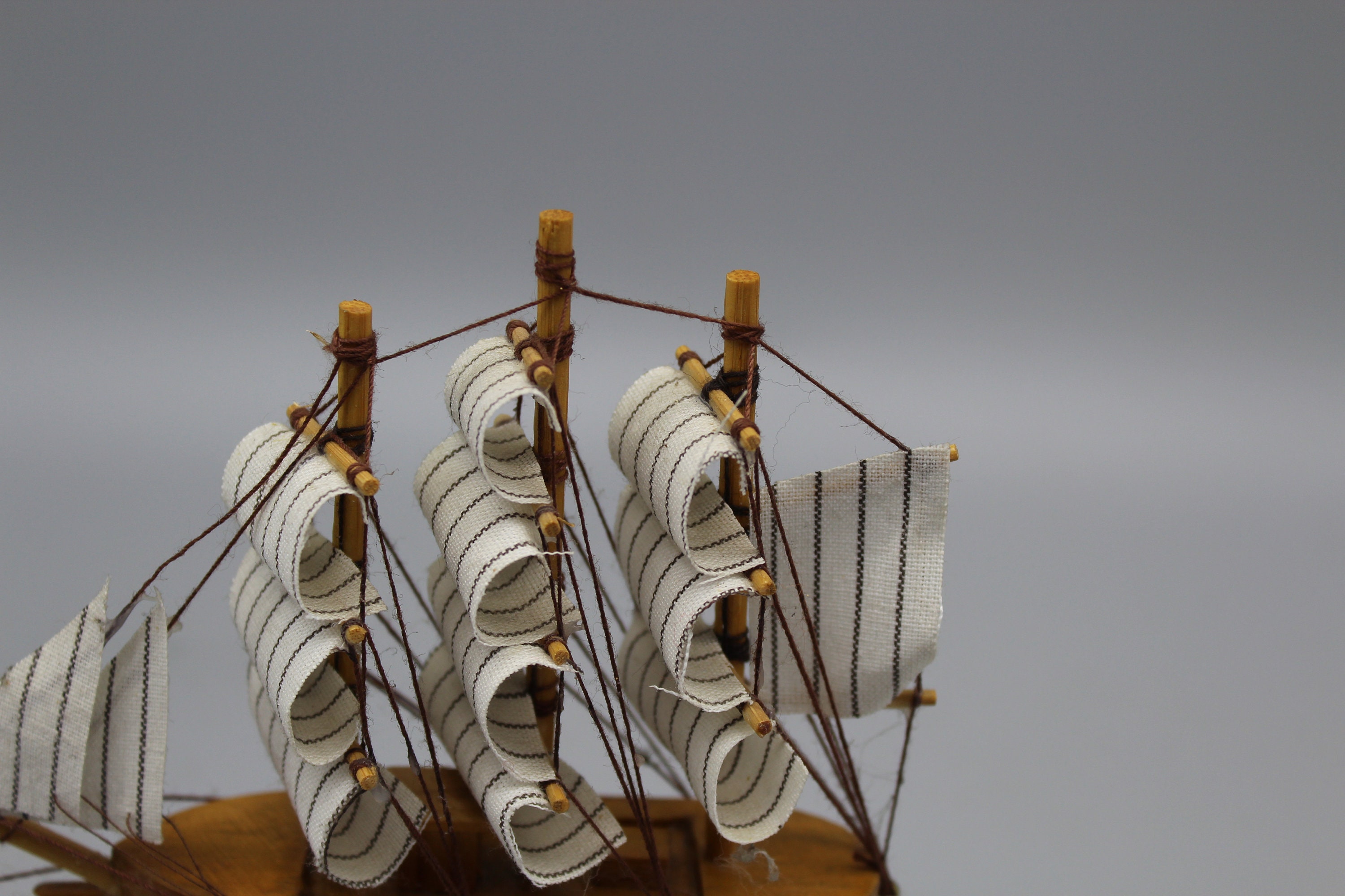 Retro Wooden Model Ship Handcrafted Wooden Ship Model Wooden Etsy