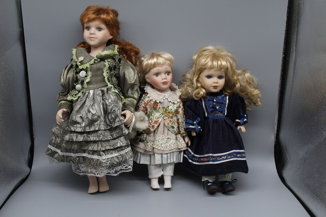Vintage Porcelain Doll. Dolls. Toy. Craftsmanship. Clothes for Etsy