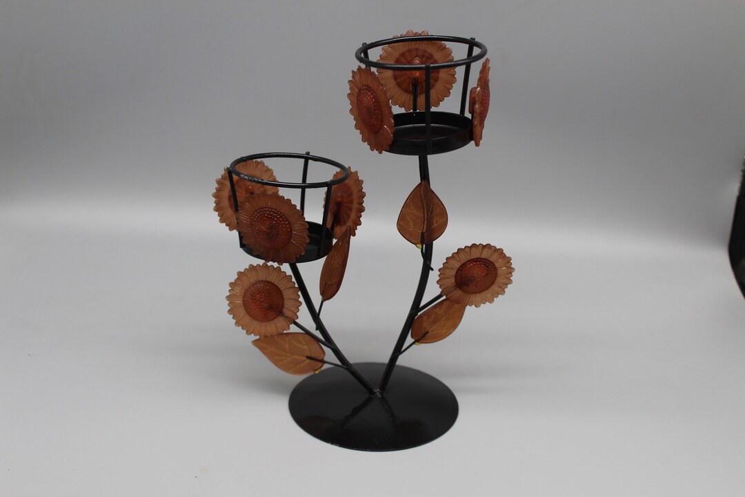 Vintage Metal Candlestick. Wrought Iron Candlestick. Small Candlestick