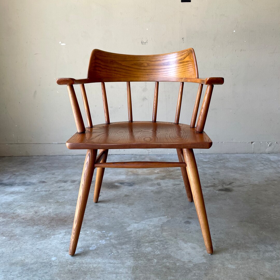 Nakashima Inspired Oak Armchair Etsy