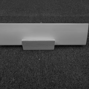 May include: White rectangular sign with a small white shelf underneath. The sign is blank and ready for personalization.
