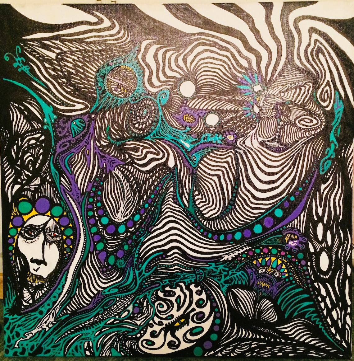 Original Psychedelic Wall Hanging Print Etsy