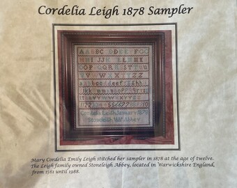 Cordelia Leigh 1878 Sampler - Heritage Sampler