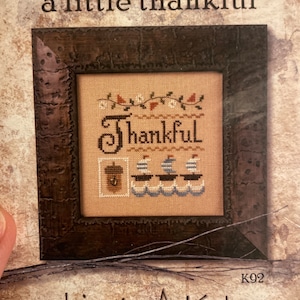 Lizzie Kate - A Little Thankful - linen and charms included.