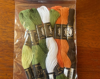 Floss pack for Patchwork Pumpkin Crosstitch - includes 9 Presencia colors.