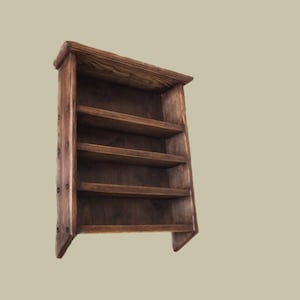 Estante de pared rústico de madera: diseño escandinavo, pino macizo