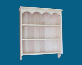 s90 Solid timber wall hanging spacious cabinet with decorative top panel