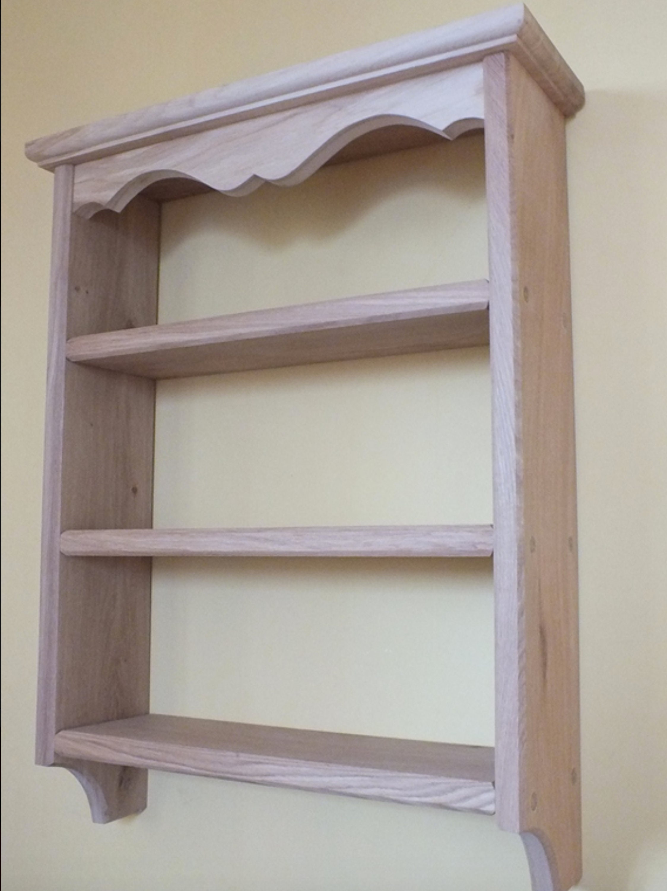  KIRANDY Estantería de madera maciza de roble blanco, armario de  pared de almacenamiento de madera (color cerezo, tamaño: C3 añadir 7.7 x  11.0 x 47.2 in) : Hogar y Cocina