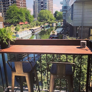 t5a Outdoor Balcony Desk |Solid Pine Slim Desk| Timber Desk| Solid Pine Small Desk | Small Balcony Table | Outdoor Desk With Regulated Snags