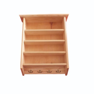 s37 Made of solid pine traditional wall mounted shelving with hooks