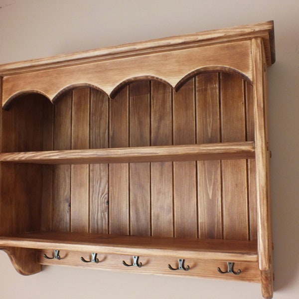 s59 Timber cottage shelf | Traditional shelf | Traditionally crafted kitchen cabinet