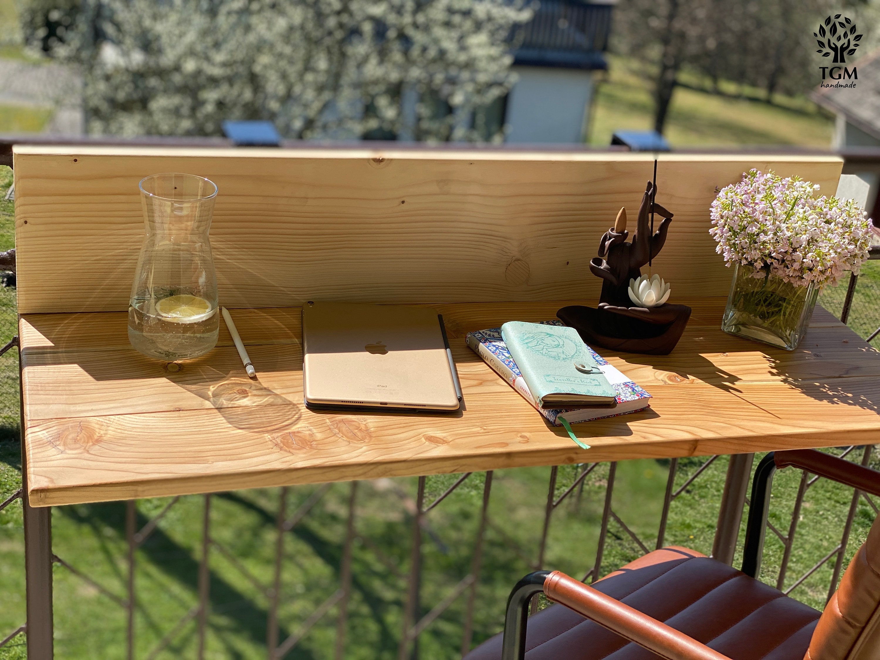 T5 Outdoor Balcony Desk solid Pine Slim Desk Timber Desk Etsy UK