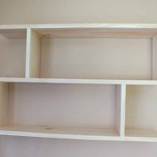 S112 Beautifully Designed Modern Shelf shops | Made of Solid Pine Designer Shelving| Wall Hanging Shelf | Timber Fancy Shelf