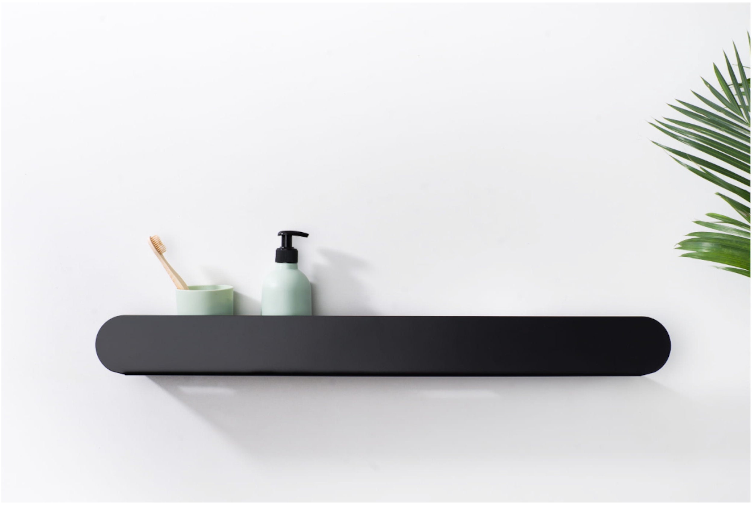 Design by Intent - Ever Life Designs Elegancia 10 Black Floating Shower and Bathroom Shelf