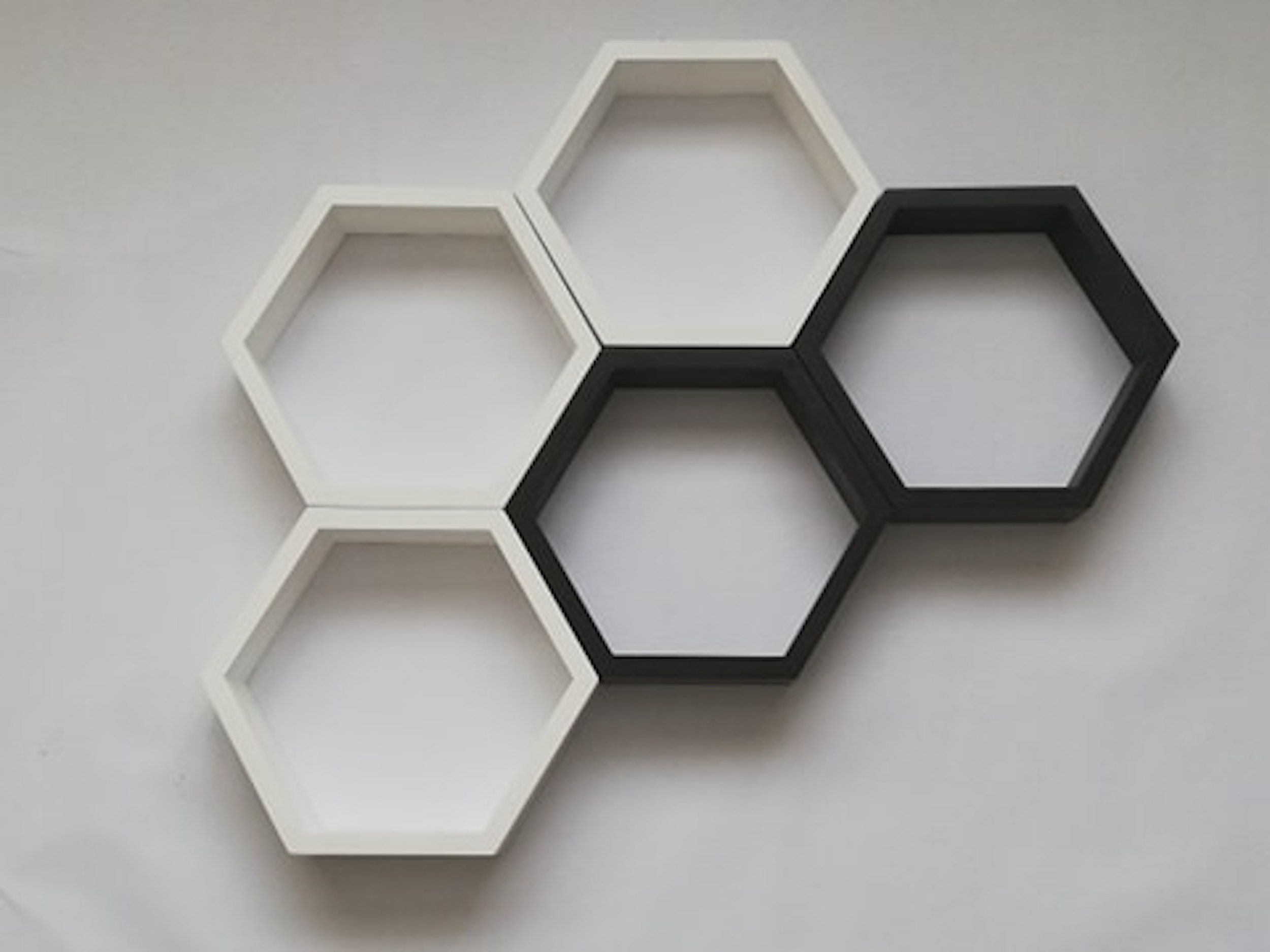 M51 White Shelf White Hexagon Wall Shelf Etsy