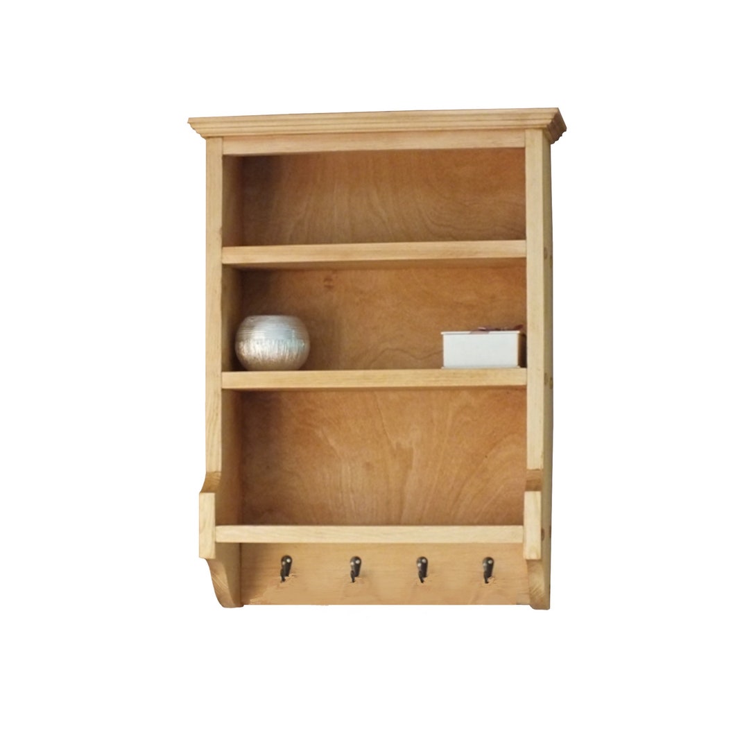 S115 Classic Wall Mounted Shelving Unit With Hooks Etsy