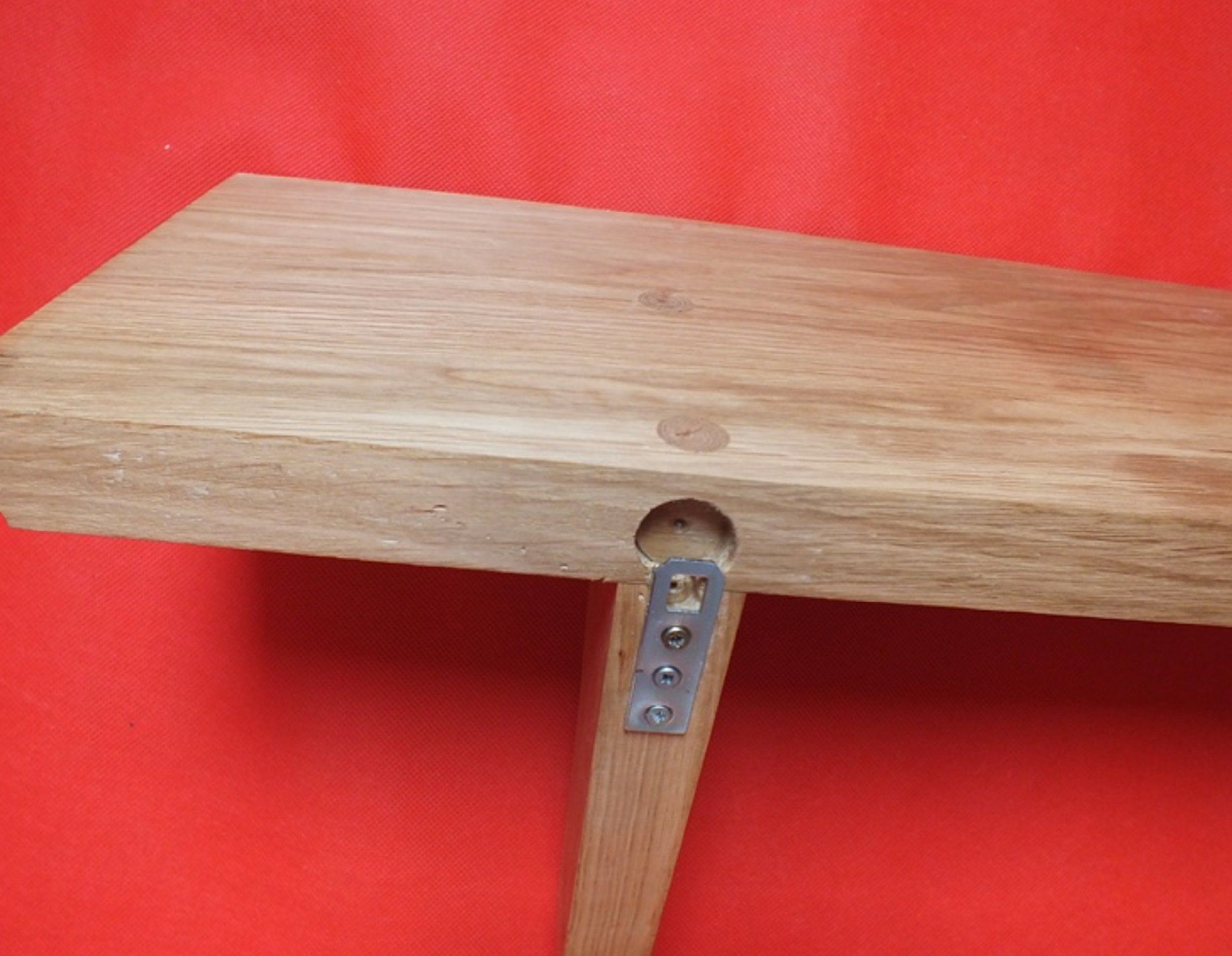 S51 2.7cm x 17cm Solid Oak Shelf with Oak Supported Brackets Etsy