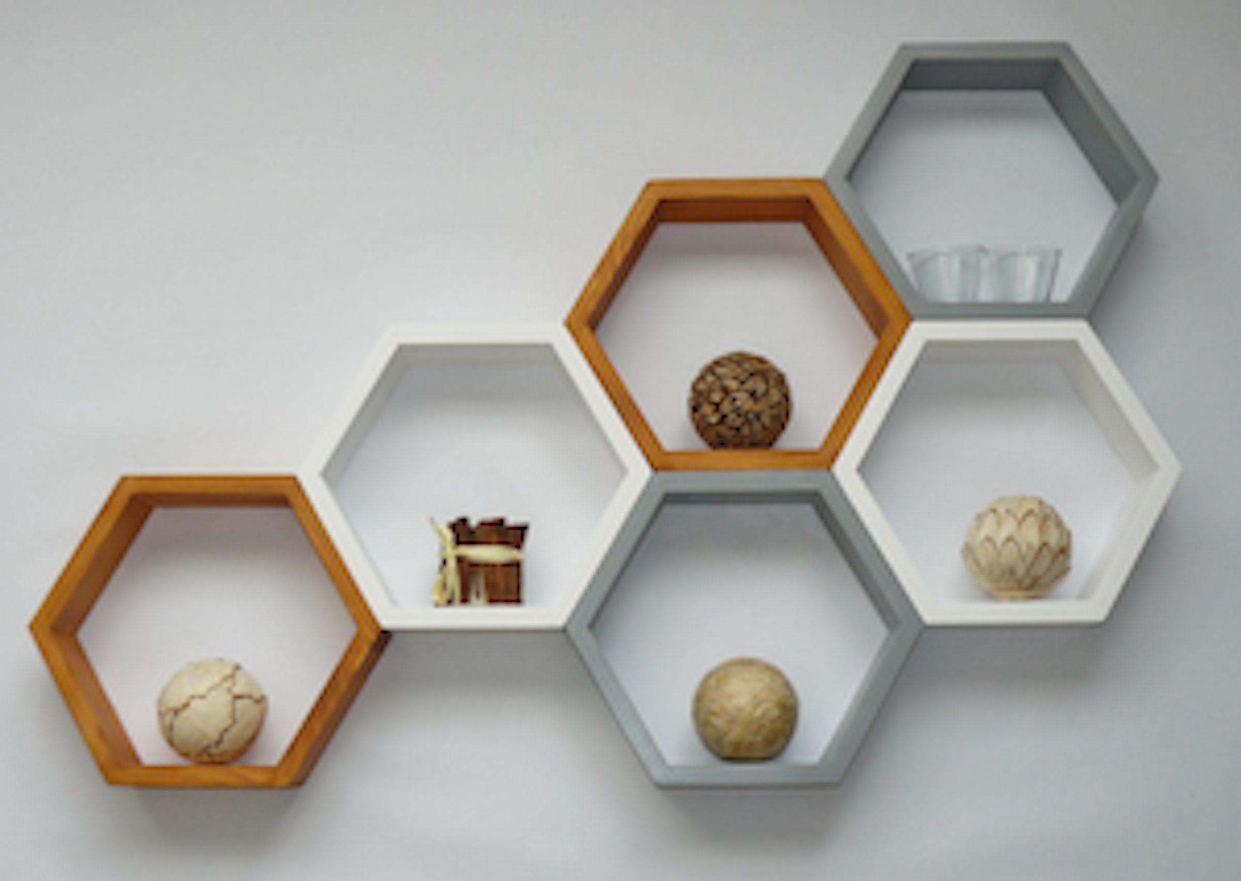 M51 White Shelf White Hexagon Wall Shelf Etsy