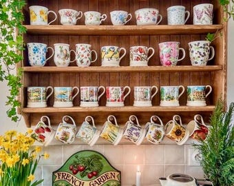 s106 Kitchen wall mounted shelving cabinet with mug pegs | pine kitchen's cupboard | cottage style cabinet