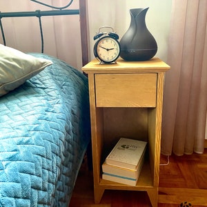 c18 Traditional Timber Bedside Table With Drawer | Freestanding Night  Table | Night Table with Drawer | Solid Pine Freestanding Cabinet