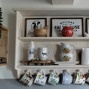 s92a Solid timber cottage style cabinet with simple top and pegs