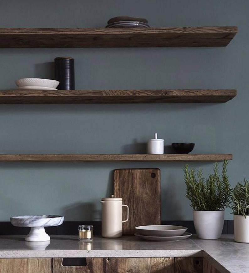 M37 5x20cm Solid Oak Shelf Handmade Floating Wooden Shelf Etsy