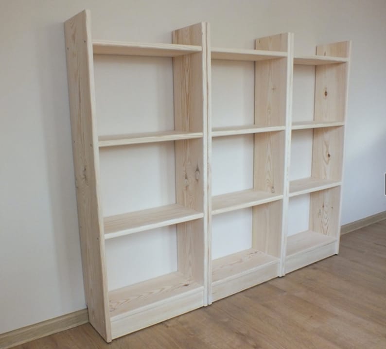 C7 Freestanding Shelving Unit Bookshelf Solid Pine Etsy