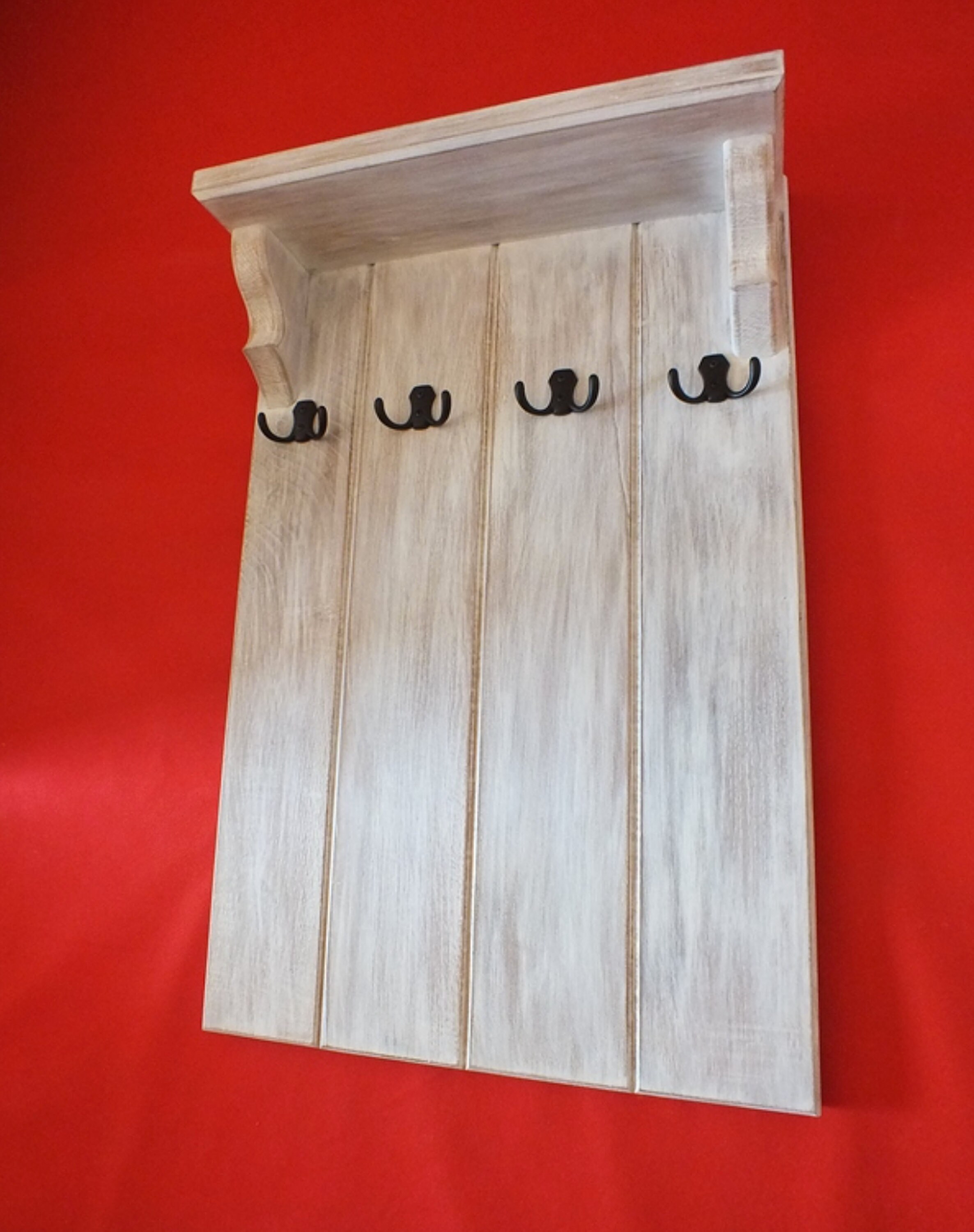 H5 Solid Oak Wall Mounted Hanger Coat Rack Wooden Etsy UK