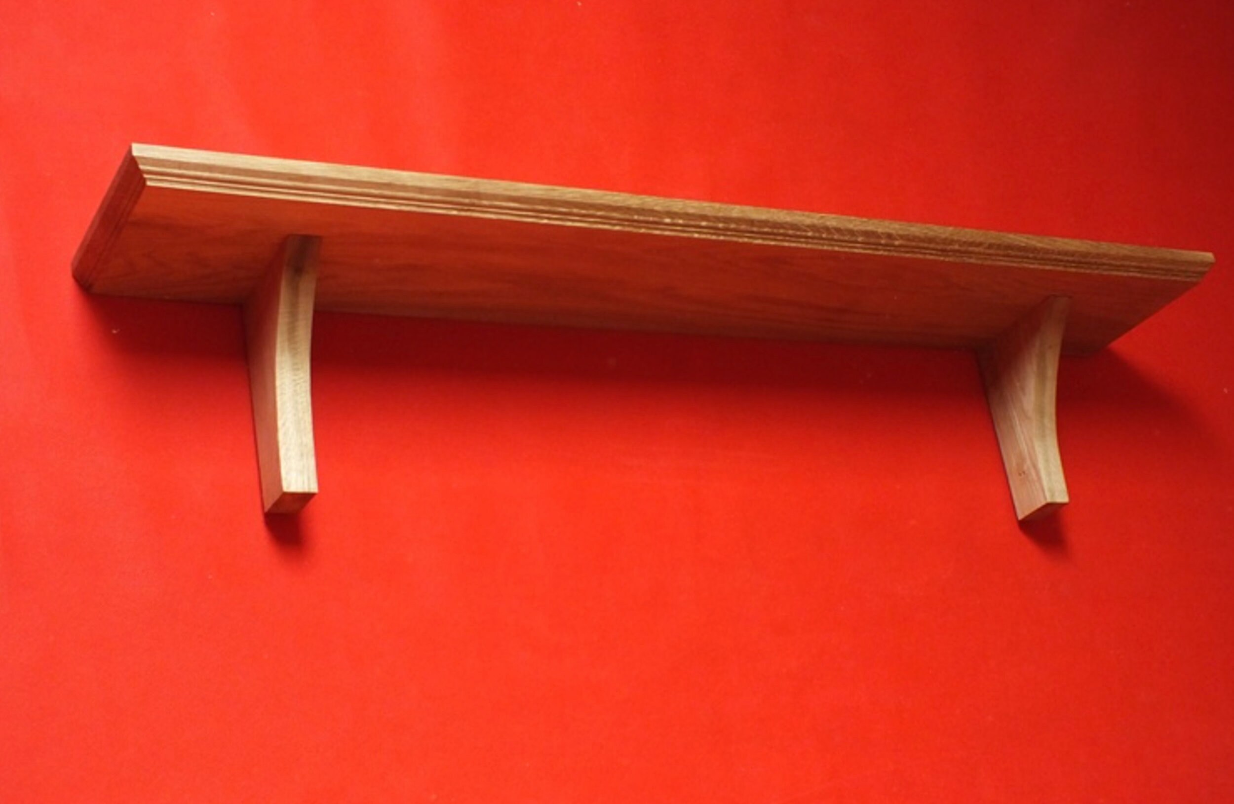 S51 2.7cm X 17cm Solid Oak Shelf With Oak Supported Brackets Etsy UK